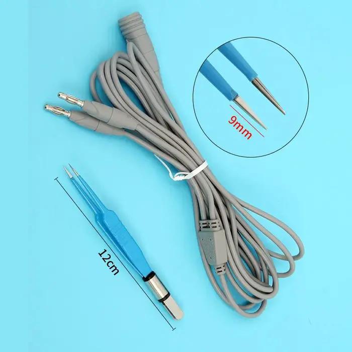 Pince de coagulation bipolaire électrochirurgicale haute fréquence autoclavable avec câble en Silico