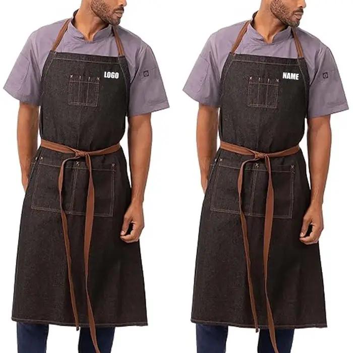 Tablier en Denim long pour vêtements de travail