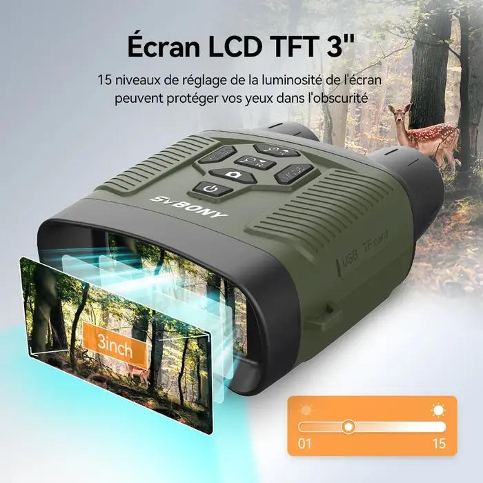 Jumelles numérique infrarouge SVBONY SX31 zoom vision nocturne 4K professionnelle chasse camping