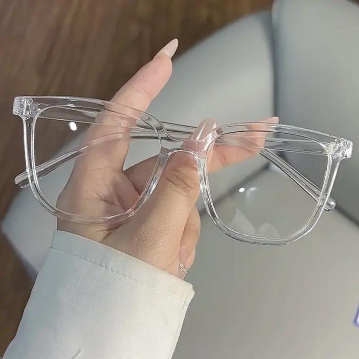 Lunettes anti-lumière bleue rétro pour femmes - Monture plate finie pour randonnée et camping - 1/2/3 paires