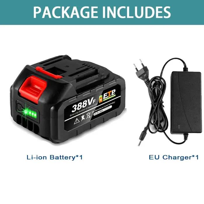 Batterie lithium-ion rechargeable 18V pour scies à chaîne, longue durée de vie, polyvalente et sûre pour bricolage et professionnel