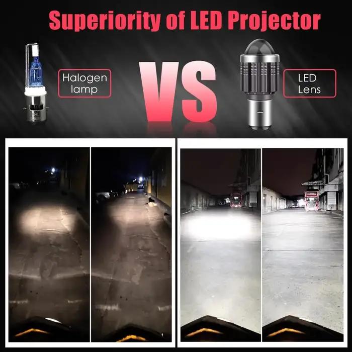 Ampoule de phare de moto à LED H4, H6, projecteur 12 V, accessoires de motos, lampe Hi Lo, antibroui
