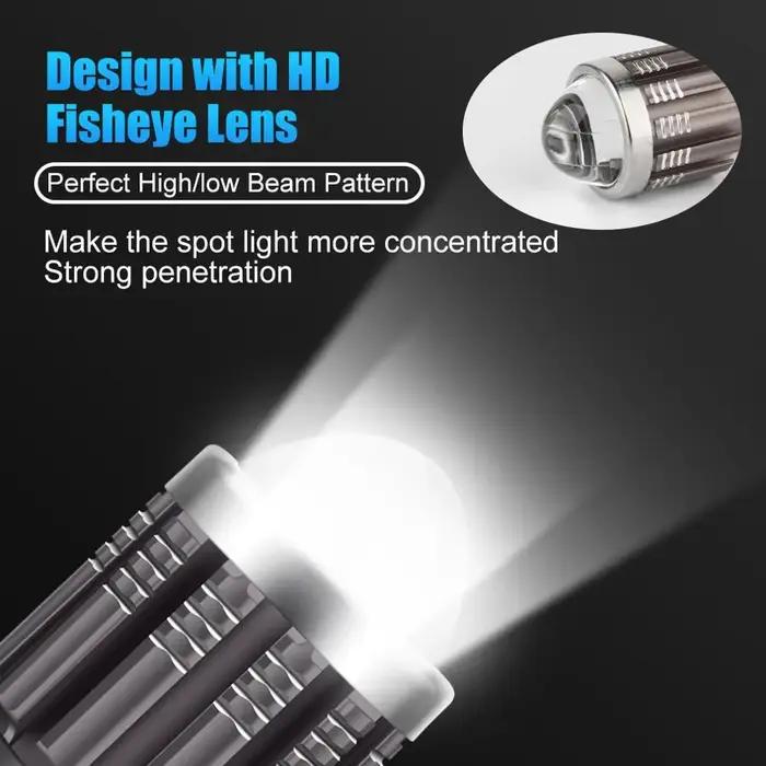 Ampoule de phare de moto à LED H4, H6, projecteur 12 V, accessoires de motos, lampe Hi Lo, antibroui