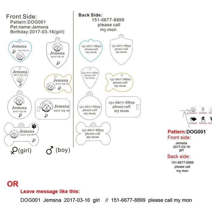 Étiquette d'identification pour chien et chaton