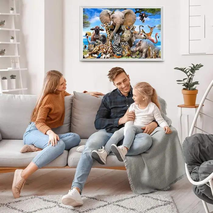 Puzzles du monde des animaux pour adultes, 1000 pièces, jeux de décoration pour la maison, Puzzle de sol amusant en famille, jouets éducatifs pour enfants
