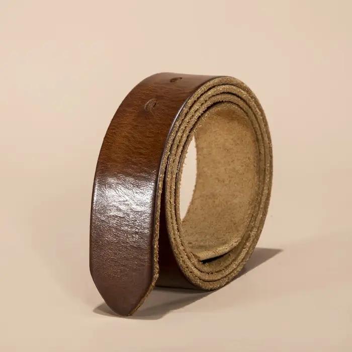 3.8 cm de largeur mâle sans boucle ceintures pour hommes