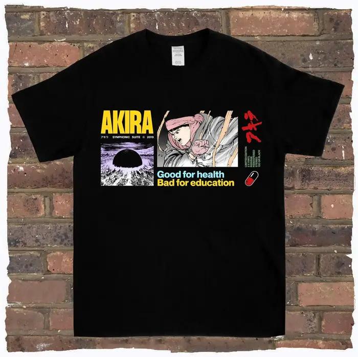 T-shirt Akira Good for Health pour hommes et femmes, surdimensionné, style Y2K, vintage, avec motif anime, streetwear, hip hop, Harajuku, vêtements pour femmes et hommes