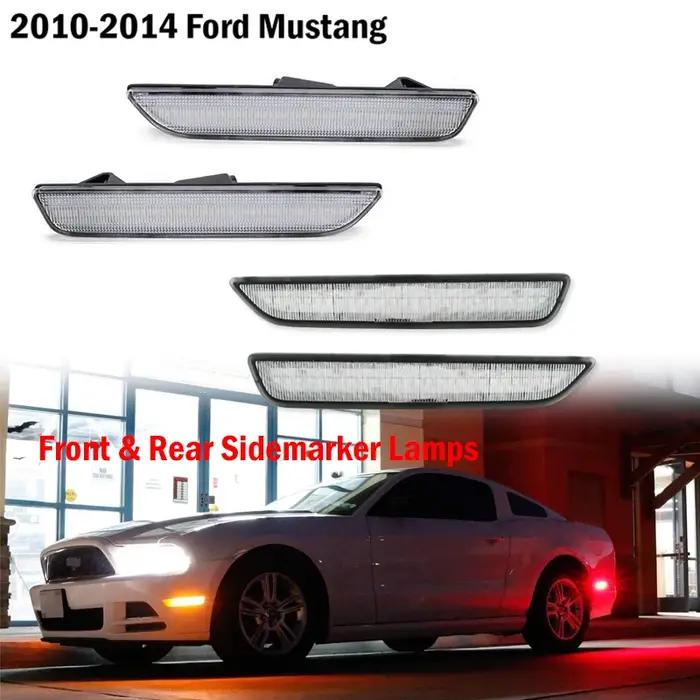 Ambre blanc rouge LED voiture avant et arrière pare-chocs côté marqueur clignotant lumières pour 2010-2018 Ford Mustang