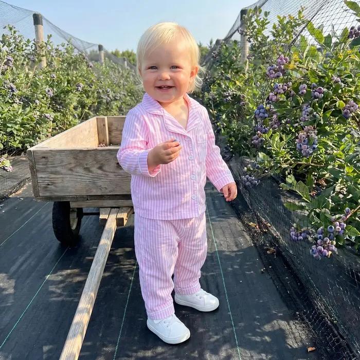 Vêtements pour enfants, ensembles de pyjama pour filles et garçons, chemises à manches longues rayées à boutons, hauts et pantalons, vêtements de nuit, tenues décontractées