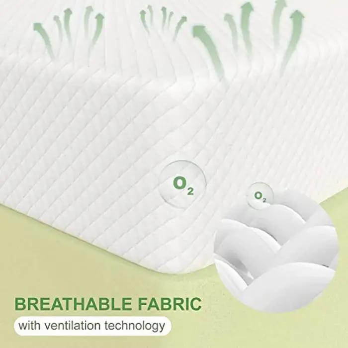 Matelas en mousse à mémoire de forme Twin Gel 5 pouces, fermeté moyenne, livré en boîte, mousse vent
