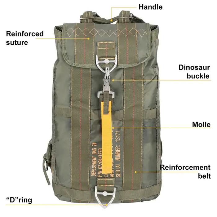 LQARMY – sac à dos polyvalent Durable, léger, pour Parachute, pour les voyages de chasse en plein ai