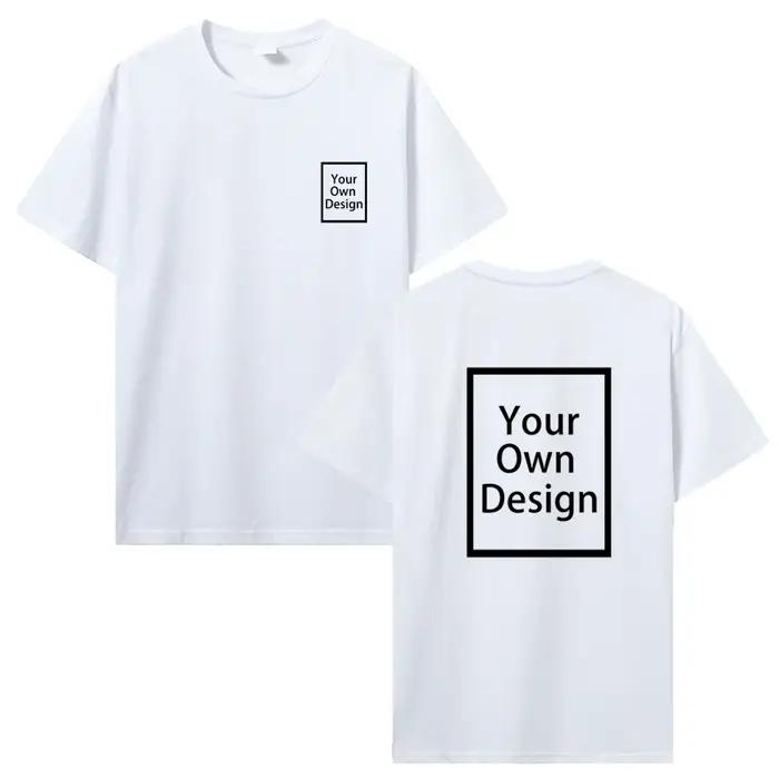 Coton personnalisé impression personnalisée à manches courtes T-shirt hommes haut pour femme t-shirts bricolage votre