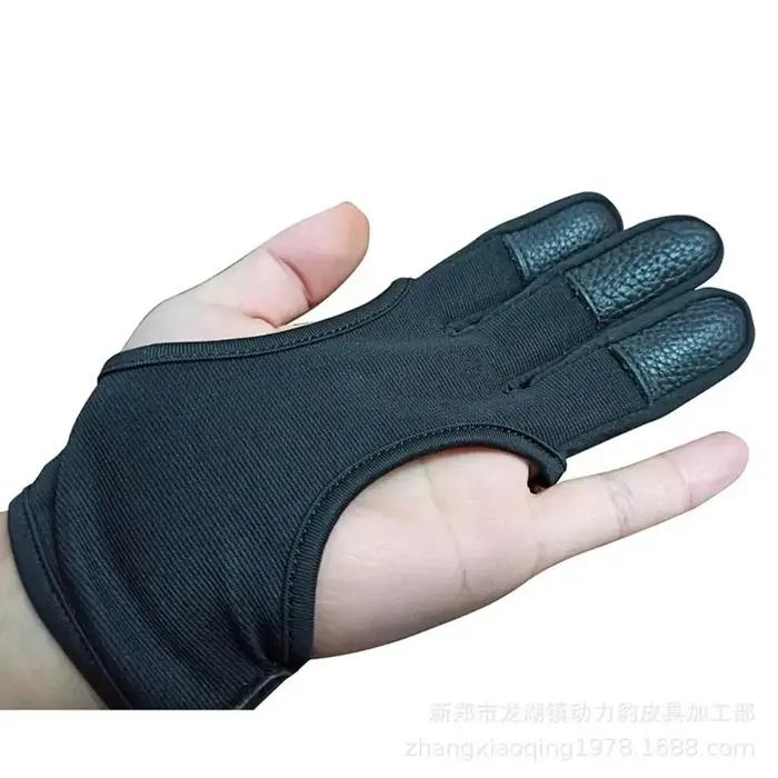 Protecteur main tir à l'arc 3 doigts gants archerie chasse accessoires sport outdoor recurve
