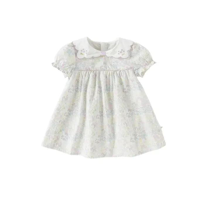 Dave Bella filles bébé robe été mode décontracté doux mignon imprimé enfants coton mince princesse