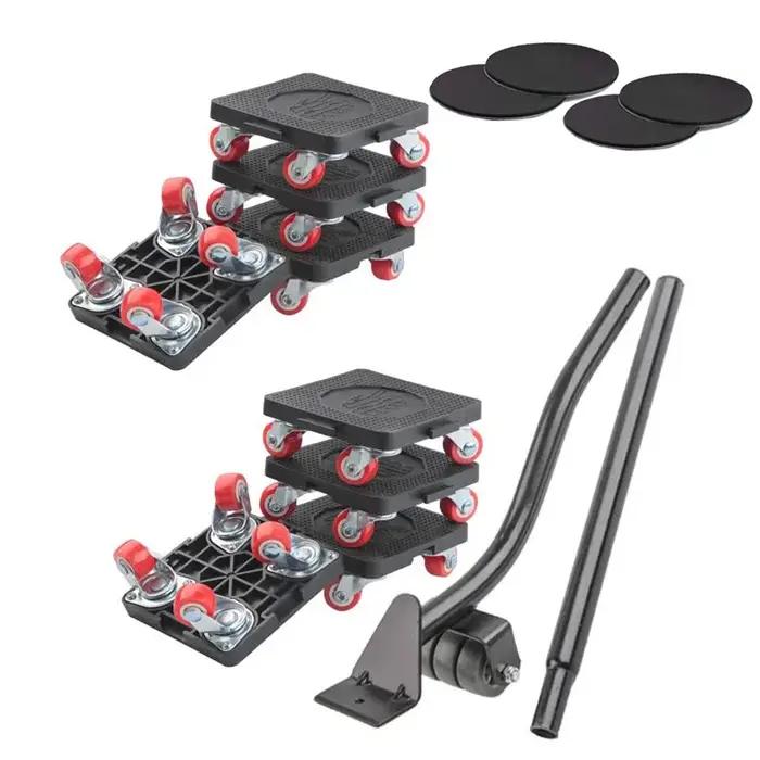 Ensemble de rouleaux de transport de déplacement de meubles, ensemble d'outils de levage de retrait,