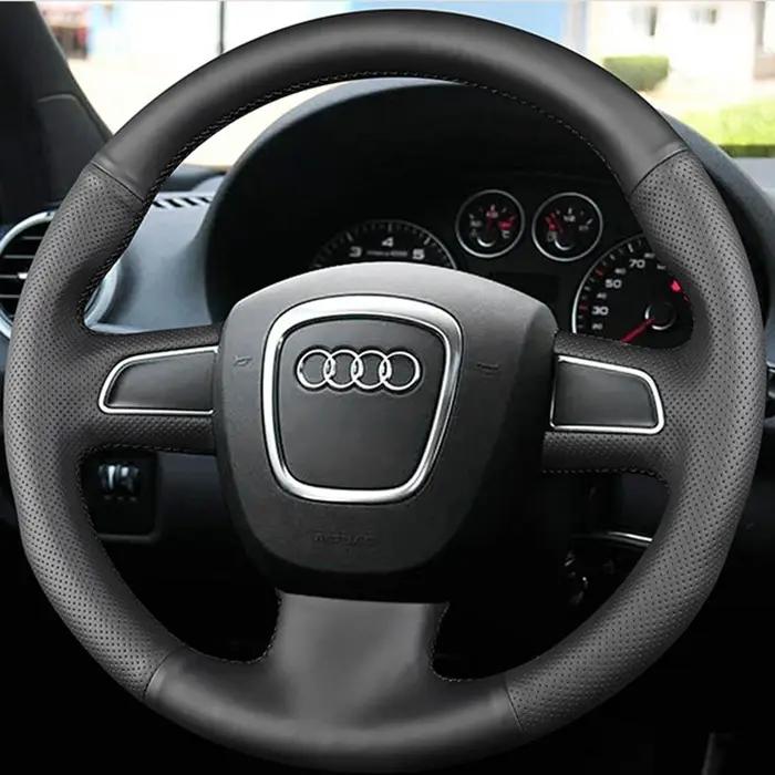 Juste de volant de voiture en similicuir PU pour Audi, A4, S4, 2005-2012, Horizon Dock, A8, S8, 2007