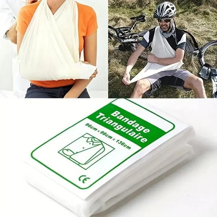Kit de premiers secours bandage médical fixation de fracture bandage triangulaire d'urgence pour camping et activités extérieures