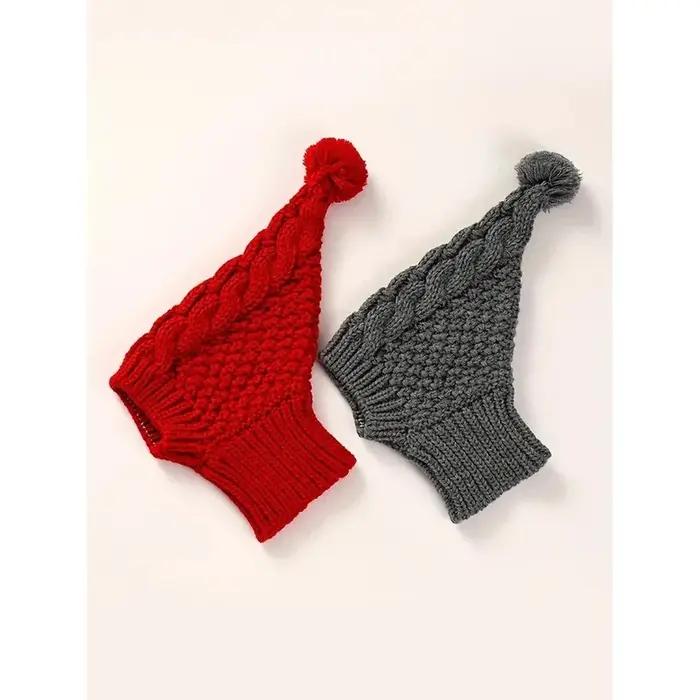Bonnet en laine tricoté à la main pour chien de grande taille