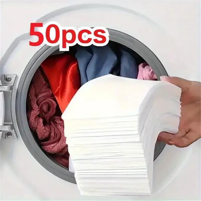 Feuilles de colorant pour lessive 50 pièces protection anti-teinture nettoyage des vêtements durable pour femme occasions spéciales