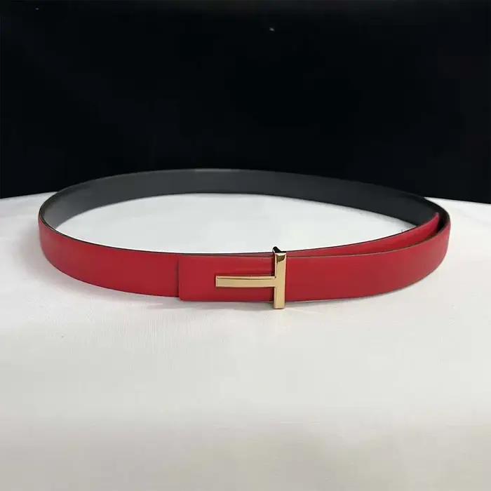 Nouveau 25mm femmes ceinture concepteur réversible en cuir véritable