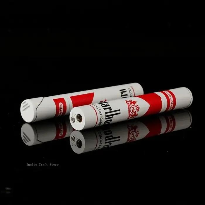 Allume-cigares gonflable à flamme nue en métal rouge ou noir pour fumeurs élégants occasions spéciales
