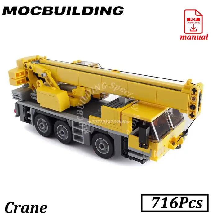 Camion benne d'entretien de route de ville, compacteur de pavés, grue lourde, bloc de Construction MOC, jouet de Construction en brique
