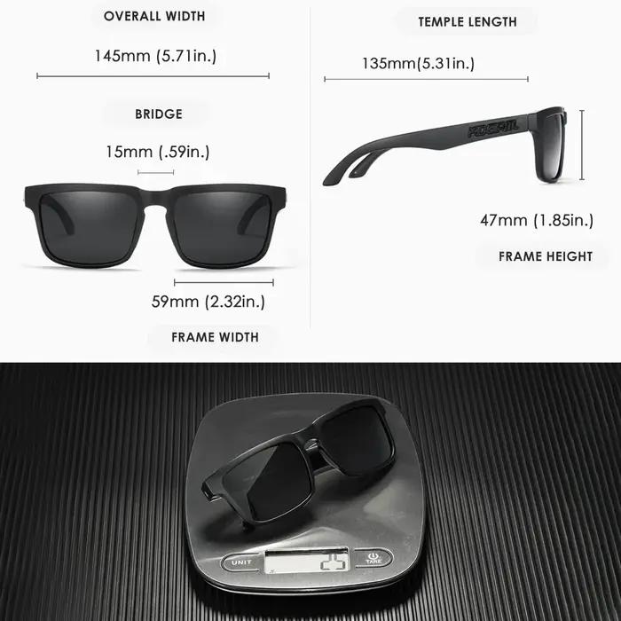 KDEAM hommes lunettes de soleil polarisées carré décontracté extérieur lunettes de soleil femmes uni