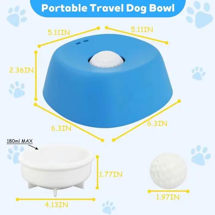 Bols à lécher pour chien anti-glissement en forme de boule, pour une alimentation saine et anti-étouffement