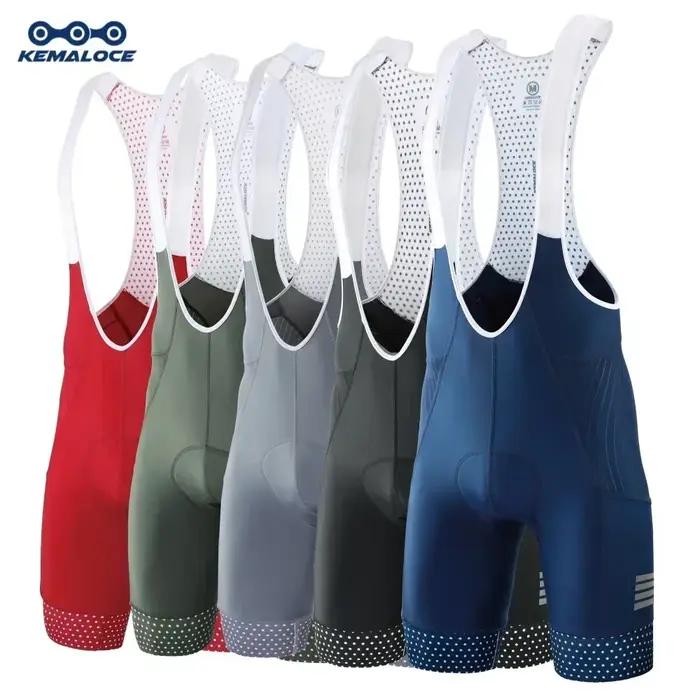 KEMALOCE hommes cyclisme cuissard solide bleu et noir 5D Gel Pad VTT Shorts haut de gamme en plein air respirant vélo