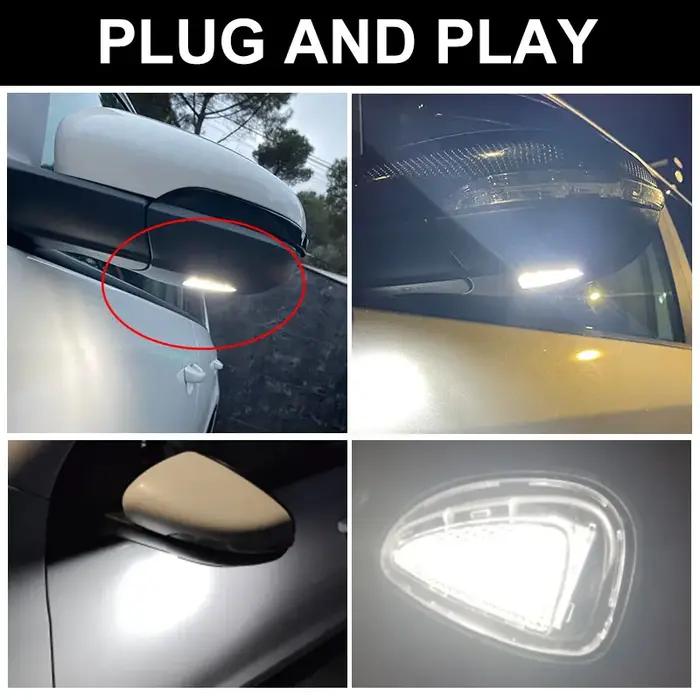 2 pièces sans erreur blanc Led sous le miroir latéral flaque lumière Canbus pour VW Golf 6 MK6 GTI R