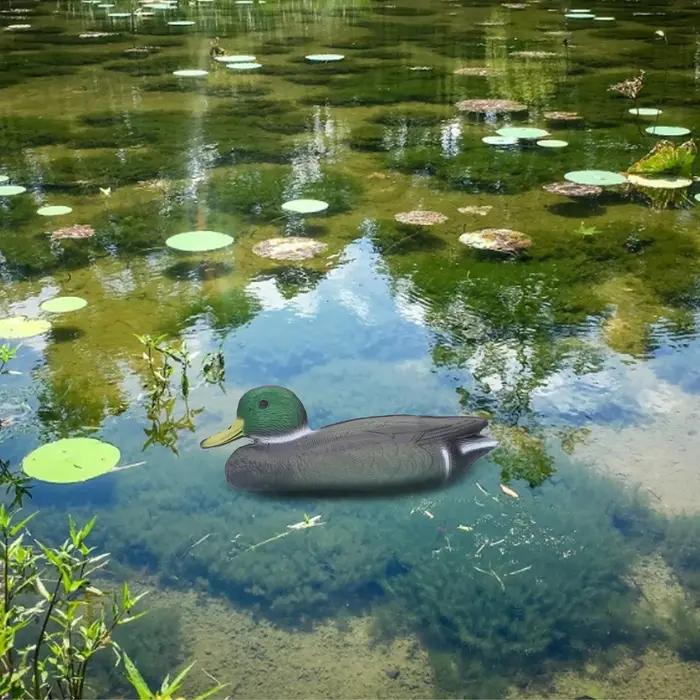 Canard flottant en wicker gris clair ou prune pour décoration extérieure jardin piscine lac occasions spéciales
