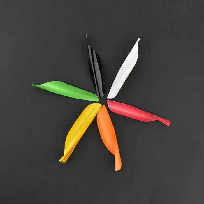 Plumes en plastique pour tir à l'arc, 50/100 pouces, palette en spirale Corlorful pour flèche en alu
