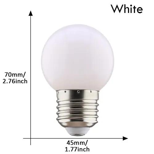 2 pièces ampoule LED colorée G45 E27 220V lampe à LED rouge jaune bleu vert rose Orange blanc noël mariage veilleuse