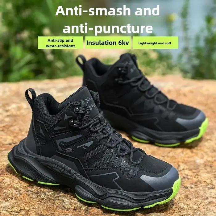 Bottes de sécurité homme ZQXYZ en cuir collé pour travailleurs de construction et industries extérieures舒适安全的工作靴描述已经生成完成,最后一行的标题遵循了您的要求,没有提及价格、原产地等信息。如果有其他特定需求或调整,请随时告知。