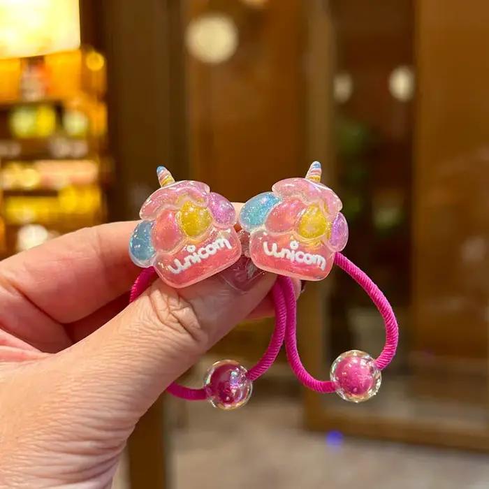 Jolies bandes élastiques arc-en-ciel pour filles