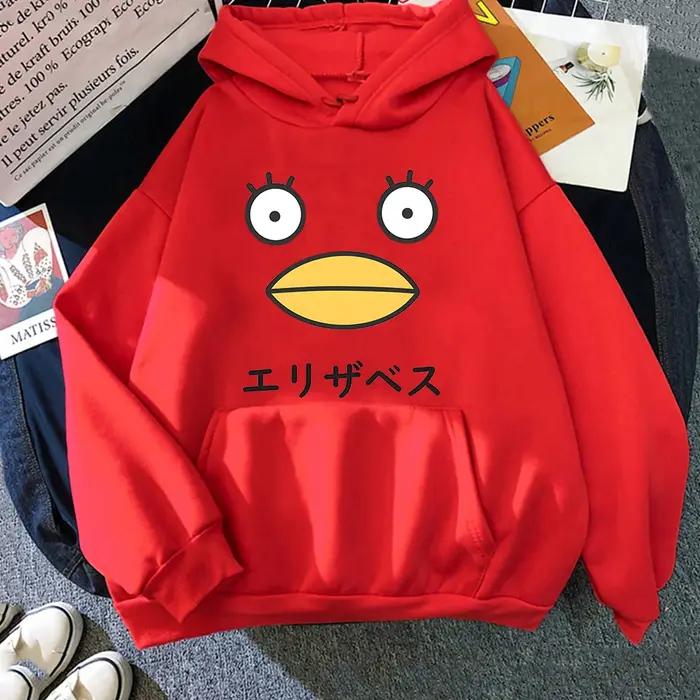 Sweat à capuche Gintama pour femme Sweat-shirt graphique Elizabeth manches longues imprimé 10 2019 survêtement Anime Manga Cartoon Duck vêtements Y Women