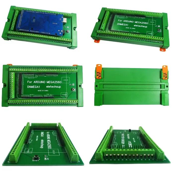 Pour Arduino MEGA2560 R3 Atmega2560 Dev Baord Module adaptateur de bornier à vis monté sur Rail DIN