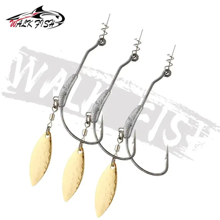 WALK FISH 3 pièces 2g 3g 4g 5g 7g 9g crochet de manivelle cuillère en métal paillettes ajouter du poids leurres