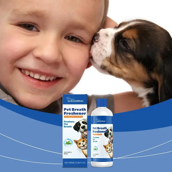 Nettoyant buccal liquide pour chiens éliminant tartre et mauvaise haleine spray oral hygiène bucco-dentaire occasionnelle quotidienne à offrir