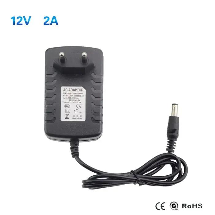 Transformateur d'alimentation 12 volts AC 110V 220V à DC 12V, adaptateur d'alimentation EU US, conve