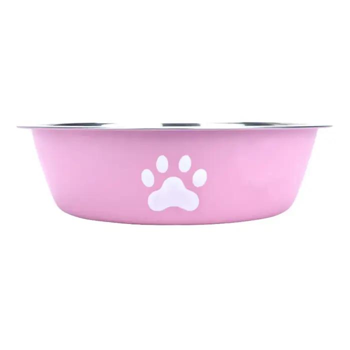 Bol pour chien en acier inoxydable de grande capacité, antidérapant, antirouille, bol à eau pour chi