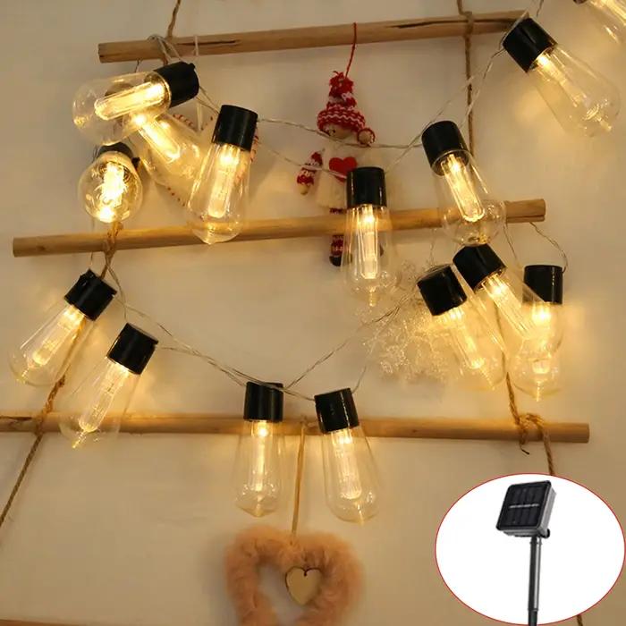 10/20/38 ampoules LED chaîne solaire fée lumières étanche Patio pour noël en plein air fête décor lampes vacances guirla