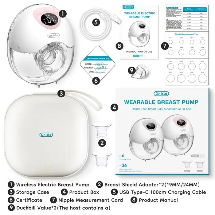 MAMIJOY EB50 tire-lait électrique portable 4 Modes 36 niveaux d'aspiration silencieux mains libres c