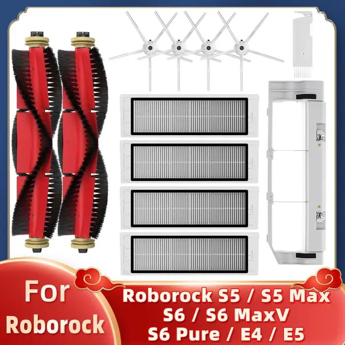 Filtres pour aspirateur robot Xiaomi Mi 1 1S Roborock E2 E3 E4 E5 S4 S4 Max S5 filtre de brosse latérale principale pour une maison propre et sans poussière