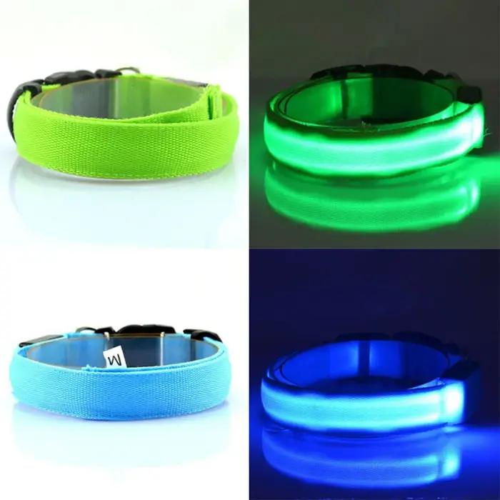 Collier Lumineux Magique pour Animaux de Compagnie Polyester avec Personnalisation Taille S, M, L, XL Couleurs Blanc, Bleu, Jaune, Orange, Rose, Rouge, Vert, Violet Occasions Nocturne, Météo Difficile, Sorties En Ville
