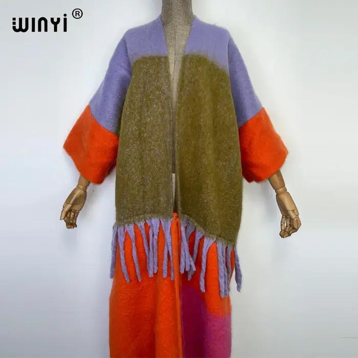 WINYI – manteau de fourrure Long pour femme, pardessus épais et chaud, de luxe, de haute qualité, av