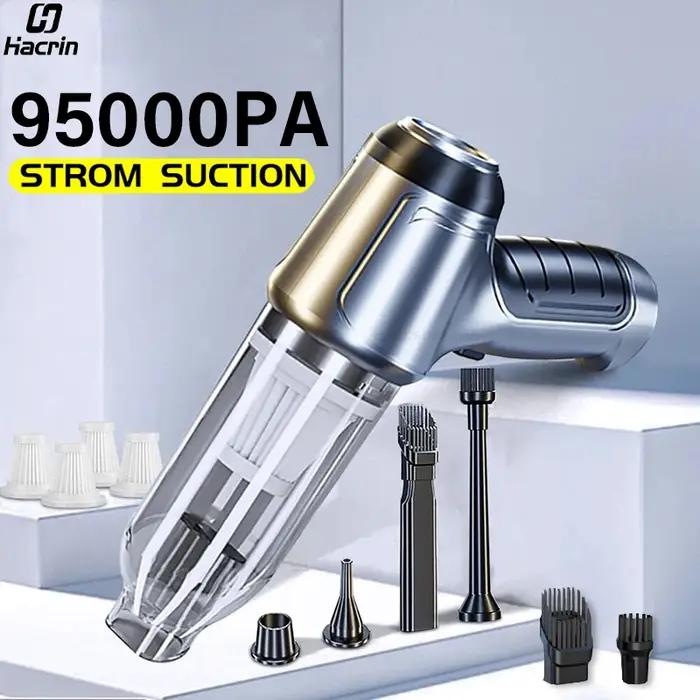 Aspirateur de voiture portable sans fil, souffleur injuste pour voiture et maison, 95000PA, aspirati