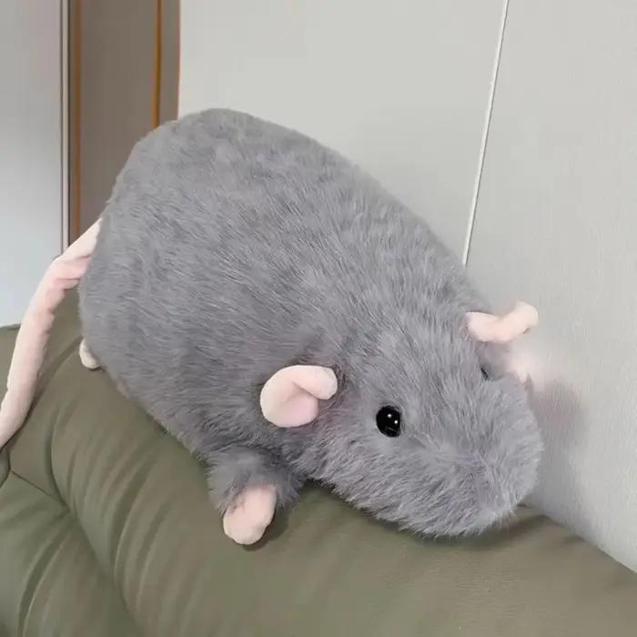 Poupée souris en peluche surdimensionnée, 30/45/90cm, branche de fleur, Rat, dessin animé, figurine