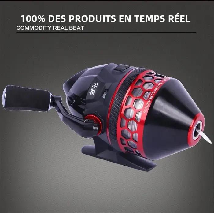 DEUKIO Moulinet de pêche à bobine fermée pour chasse avec arc composé et lance-pierre