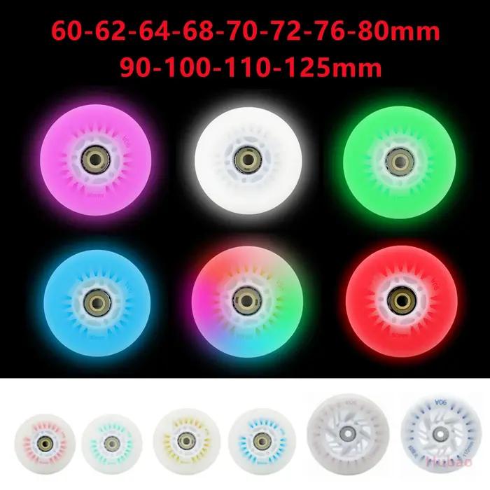 Patins à roulettes en ligne avec LED Flash Wheel, patins de vitesse pour Barrage de roche, pneus en